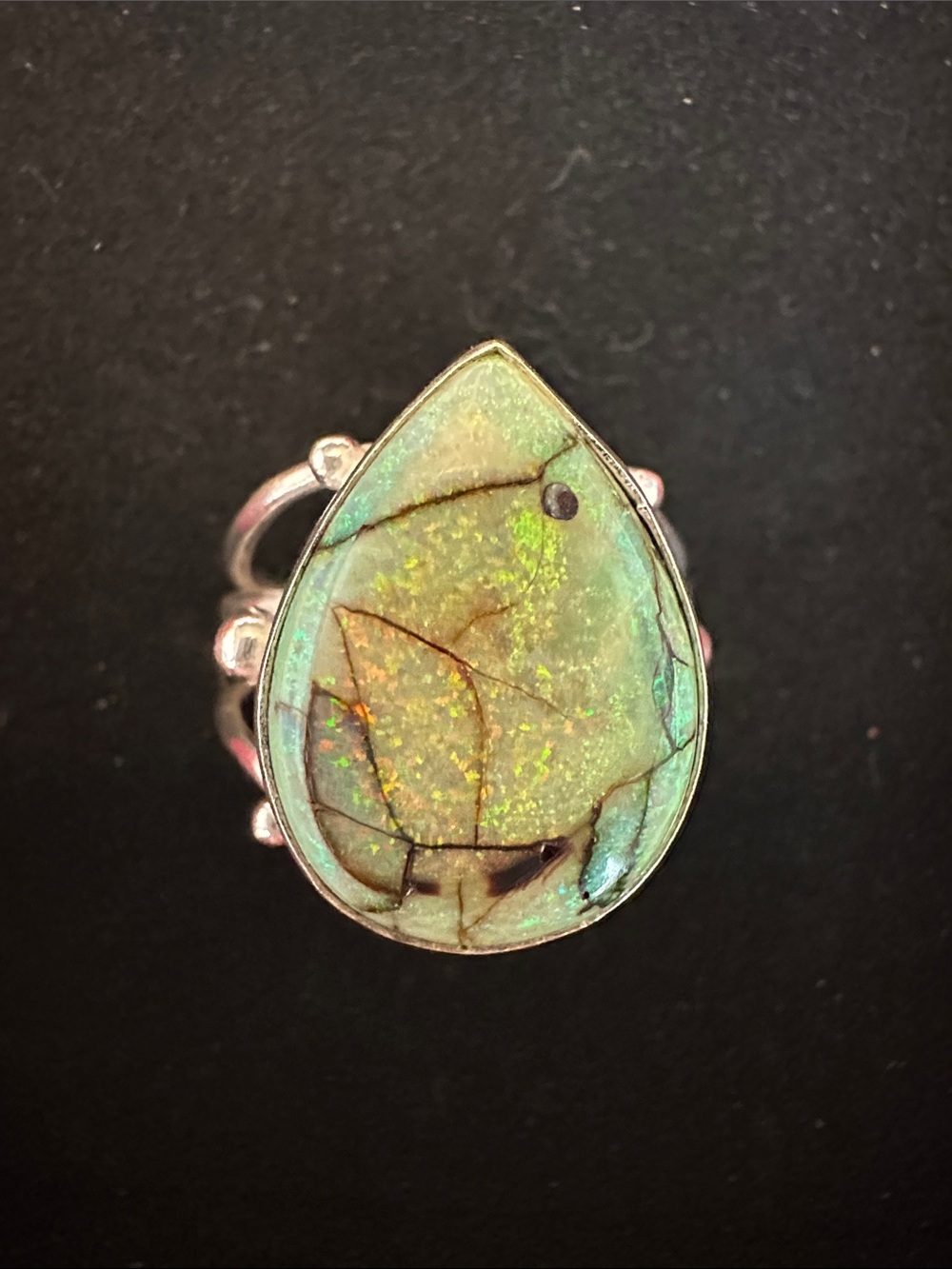 Monarch Opal Sterling Silver Ring - Picture 8 of 9